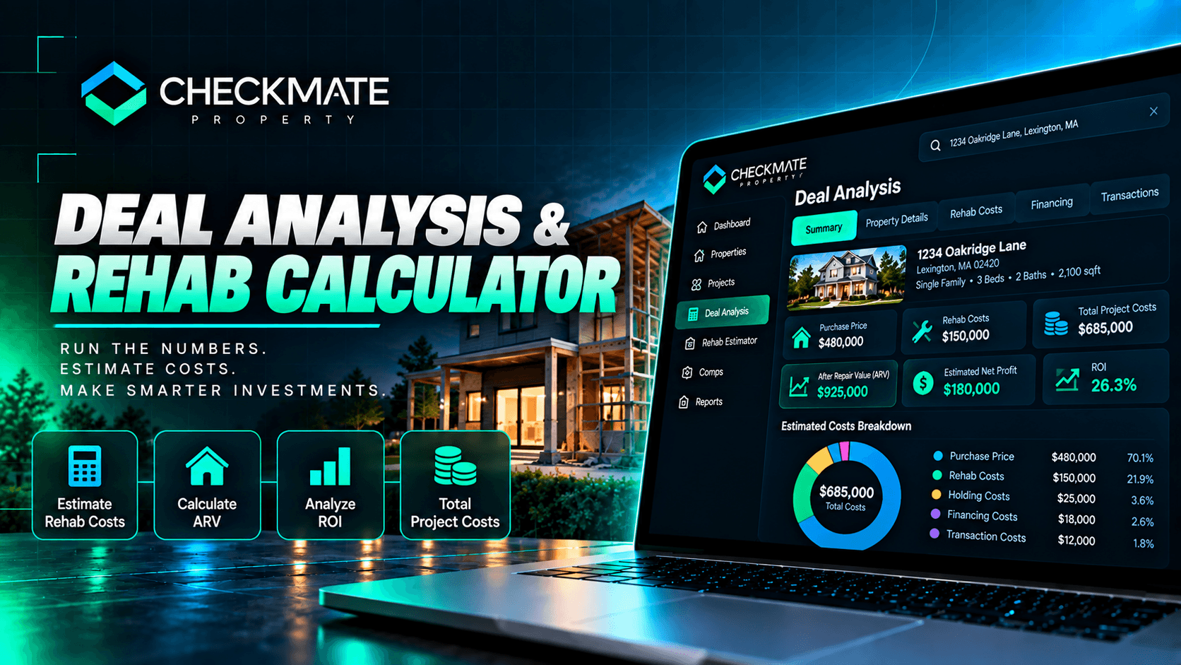 Deal Analysis and Rehab Calculator tutorial - Checkmate Property